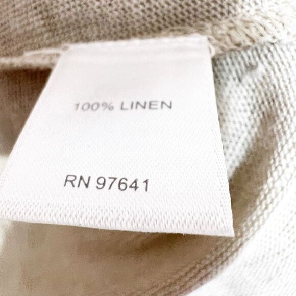 J Jill Love Linen Womens Cardigan Sweater Open Front Tan Beige Size Small - Picture 5 of 8